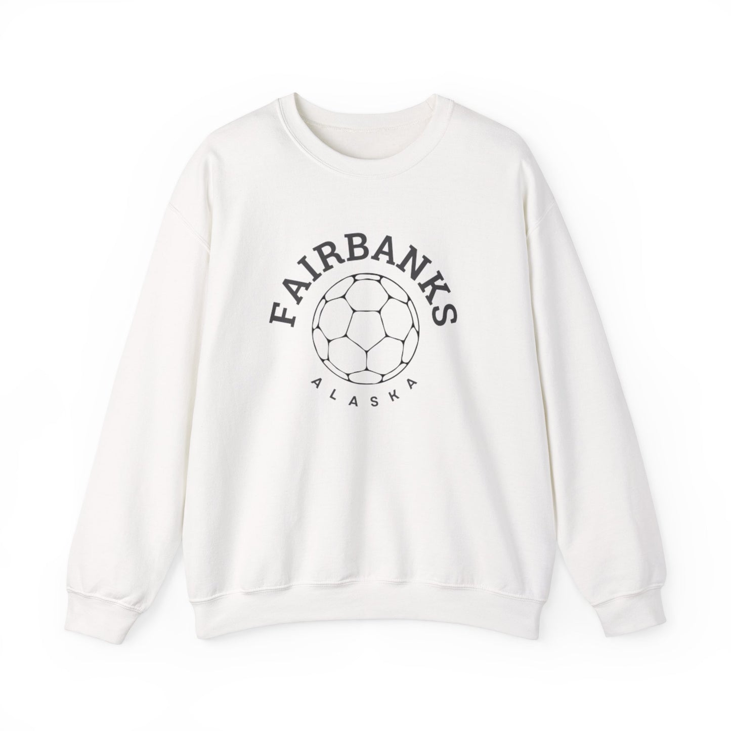 Fairbanks Soccer Graphic Crewneck Sweatshirt - Unisex Heavy Blend™ Cozy Apparel